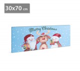 Family Karácsonyi LED-es hangulatkép - fali akasztóval, 2 x AA, 70 x 30 cm
