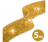 Family Karácsonyi LED-es szalag - arany - 5 m x 5 cm - 50 LED - USB