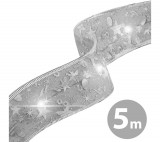 Family Karácsonyi LED-es szalag - ezüst - 5 m x 5 cm - 50 LED - USB