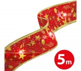 Family Karácsonyi LED-es szalag - piros - 5 m x 5 cm - 50 LED - USB