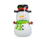 Family Karácsonyi lufi - alumínium fólia - hóember - 81 x 49 cm