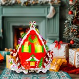 Family Karácsonyi lufi - alumínium fólia - mézeskalács - 67 x 71 cm