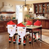 Family Karácsonyi székdekor, székhuzat szett - Mikulás - 47 x 75 cm - piros/fehér