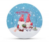 Family Karácsonyi tálca - fém  - manós - 33 cm