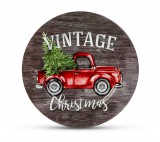 Family Karácsonyi tálca - fém  - "Vintage" - 33 cm