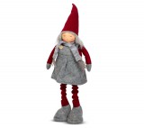 Family Karácsonyi textil manó figura - teleszkópos lábbal - 40 - 60 cm