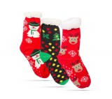 Family Karácsonyi zokni - csúszásmentes, felnőtt méret - 3 féle minta