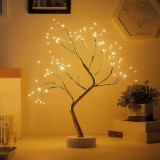 Family LED-es asztali fa dekoráció - melegfehér - érintőgombos, elemes 58930