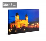 Family LED-es fali hangulatkép - "Nagytemplom Debrecen" -  3 x AA, 38 x 48 cm