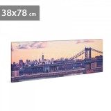 Family LED-es fali hangulatkép - "New York" - 2 x AA, 38 x 78 cm 58484