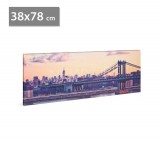 Family LED-es fali hangulatkép - "New York" -  2 x AA, 38 x 78 cm