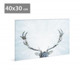 Family LED-es fali hangulatkép - rénszarvas -  2 x AA, 40 x 30 cm