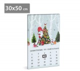 Family LED-es fali kép - kalendárium - 3 melegfehér LED - 30 x 50 cm