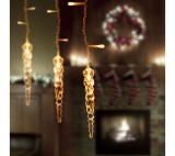 Family LED-es fényfüggöny - jégcsappal - 3,5 x 0,7 m - 180 melegfehér LED - IP44