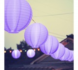 Family LED-es lampion - 1 LED - lila - 2 x AAA