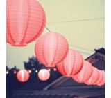 Family LED-es lampion - 1 LED - piros - 2 x AAA