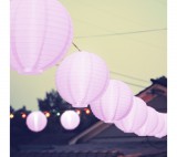 Family LED-es lampion - 1 LED - rózsaszín - 2 x AAA