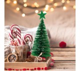 Family Mini dekor műfenyő - glitteres - 18 cm - 4 szín