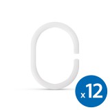 Family műanyag zuhanyfüggöny karika 12db 11520B