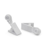 FAMILY POUND Függönycsipesz görgővel fehér, műanyag 20 db/csomag