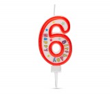 Family Tortagyertya szám  6,5 x 4 cm "6"