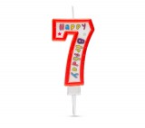 Family Tortagyertya szám  6,5 x 4 cm "7"