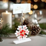 Family Ültetőkártya tartó - csipeszes - jégkristály - 8,8 x 8,8 cm