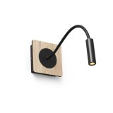 FARO MOOD fali lámpa, fekete, 3000K melegfehér, beépített LED, 2W, IP20, 20060