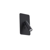 FARO SUAU fali lámpa, falba süllyeszthető, kapcsolóval, fekete, 3000K melegfehér, beépített LED, 3W, IP20, 62128