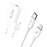 Fast charger Foneng 1x USB EU38 + USB Lightning cable