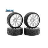 Fastrax 1:10 pályaautó kerék 20 küllős felnin 4db (fehér)