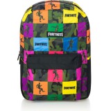 Feber Fortnite: Színes, terepmintás hátizsák - 45 cm