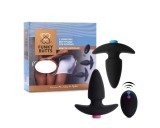 FEELZTOYS Funkybutts - akkus rádiós anál vibrátor szett (fekete)