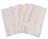 Fehér alapon szürke pöttyös pamutvászon anyagmaradék csomag