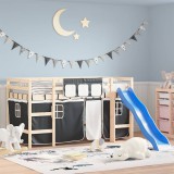 Fehér és fekete poliészterhez függönyök tetőtéri ágyhoz