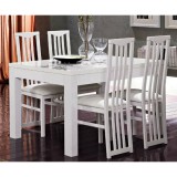 Fehér étkezőasztal, 100x100 cm – LM Roma Day