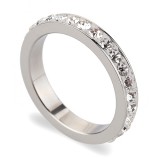 Fehér kristály gyűrű