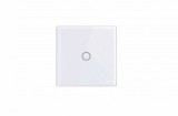 Fehér üveg 1 körös érintő villanykapcsoló