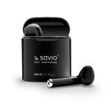 Fejhallagtó Bluetooth Fülessel Savio TWS-02 Fekete Grafit