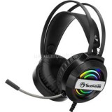 Fejhallgató - HG8902 (mikrofon, USB, hangerőszabályzó, nagy-párnás, 2.1m kábel, fekete, RGB) (MARVO_HG8902)