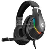 Fejhallgató - MAGE (7.1, mikrofon, USB, hangerőszabályzó, nagy-párnás, fekete, LED) (RAMPAGE_36132)