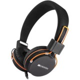Fejhallgató, mikrofonnal, CANYON "HP-2", fekete-narancs