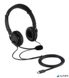 Fejhallgató, mikrofonnal, USB-C, KENSINGTON