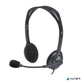Fejhallgató, mikrofonnal, vezetékes, LOGITECH &#039;H111&#039;, fekete