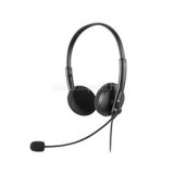 Fejhallgató - MiniJack Office Headset Saver (Jack; mikrofon; hangerő szabályzó; 1,5m kábel; fekete) (SANDBERG_325-41)