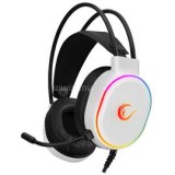 Fejhallgató - ROGUE (7.1, mikrofon, USB, hangerőszabályzó, nagy-párnás, fehér, LED) (RAMPAGE_36120)