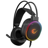 Fejhallgató - ROGUE (7.1, mikrofon, USB, hangerőszabályzó, nagy-párnás, fekete, LED) (RAMPAGE_36162)