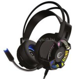 Fejhallgató - STYLES RGB (7.1, mikrofon, USB, hangerőszabályzó, nagy-párnás, 2,2m kábel, fekete) (RAMPAGE_31115)