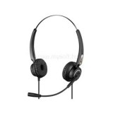 Fejhallgató - USB Office Headset Pro Stereo (USB; mikrofon; hangerő szabályzó; 2,1m kábel; fekete) (SANDBERG_126-13)