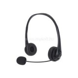Fejhallgató - USB Office Headset (USB; mikrofon; hangerő szabályzó; 2m kábel; fekete) (SANDBERG_126-12)